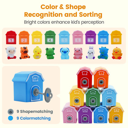 TurnNFind™ l Lock & Key Farm Train l Montessori Toy