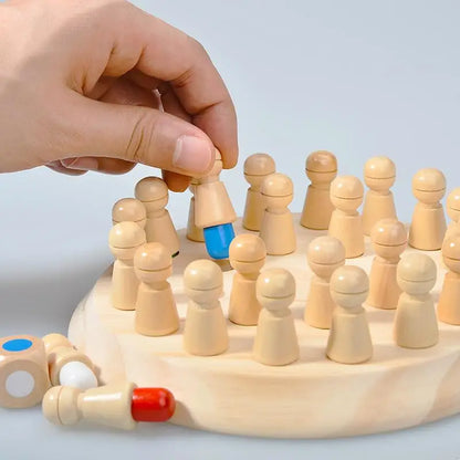 RecallPeg™ l Wooden Memory Chess Game