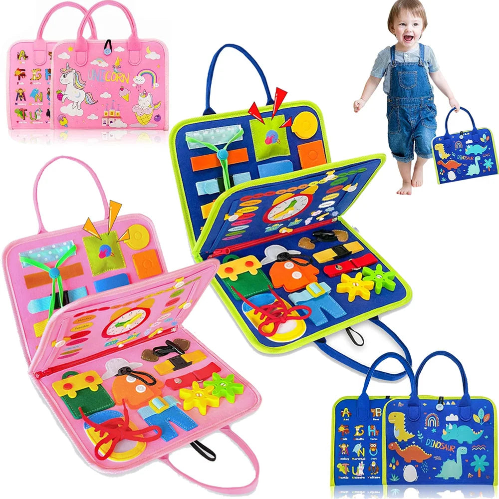 BusyBag™ l Montessori Busy Board Travel Bag