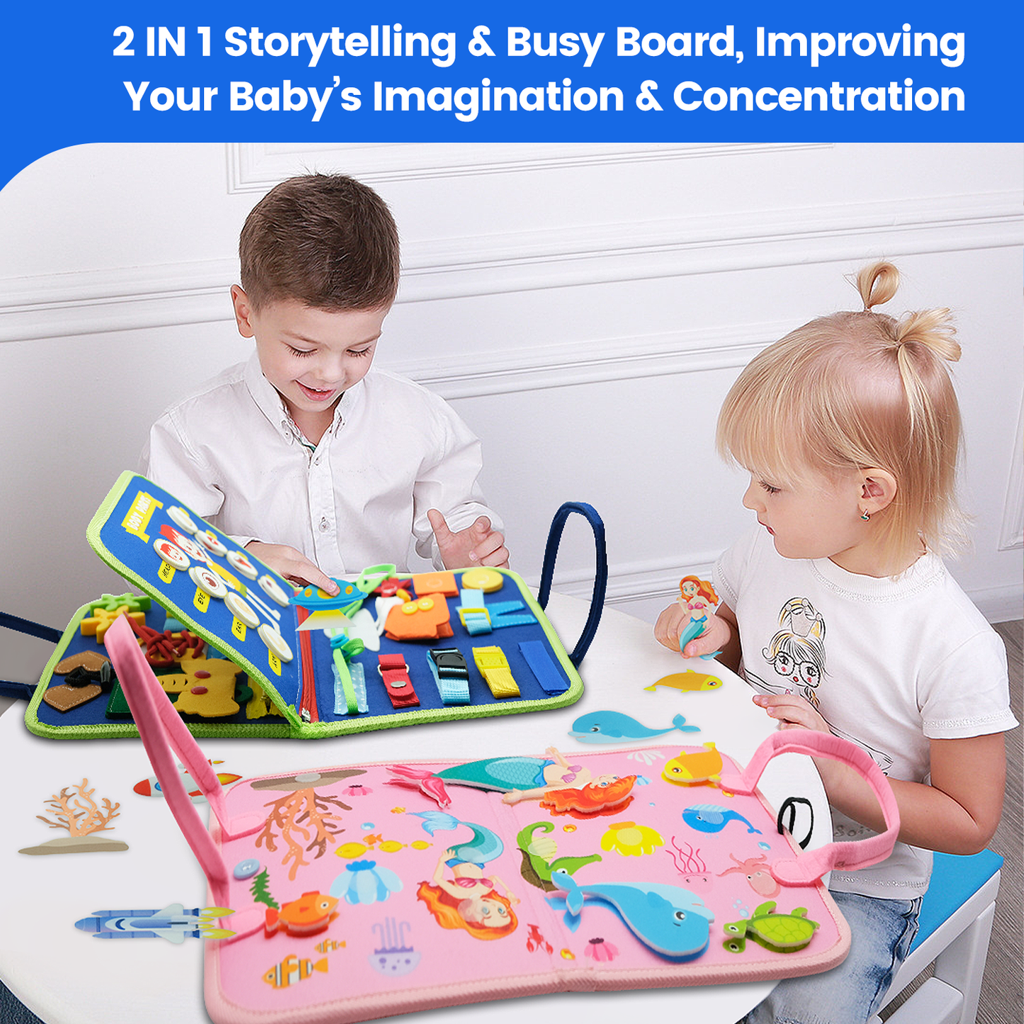 BusyBag™ l Montessori Busy Board Travel Bag