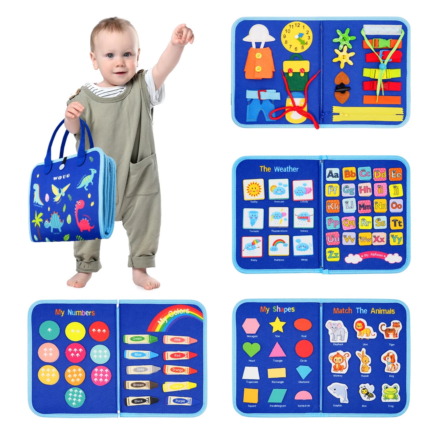 BusyBag™ l Montessori Busy Board Travel Bag