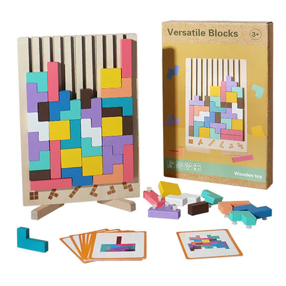 TetraSlot™ l 3D Wooden Tetris Puzzle