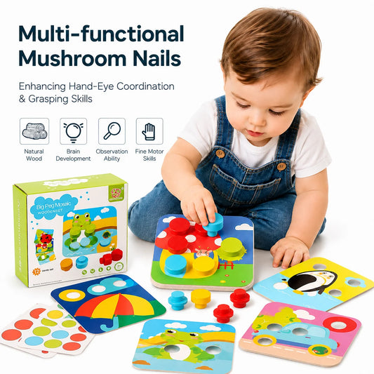 PegMatch™ l Wooden Peg Mosaic Set
