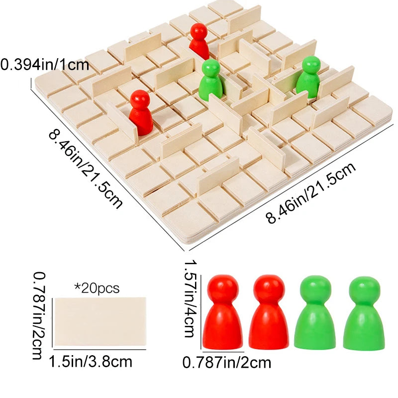 MazeWall™ l Wooden Strategy Maze Game