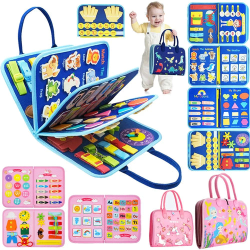 BusyBag™ l Montessori Busy Board Travel Bag