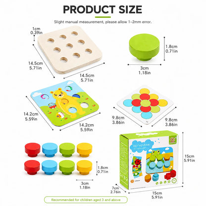 PegMatch™ l Wooden Peg Mosaic Set