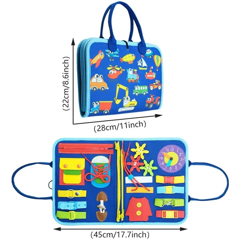 BusyBag™ l Montessori Busy Board Travel Bag