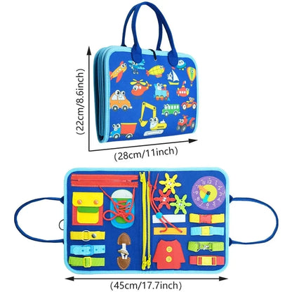 BusyBag™ l Montessori Busy Board Travel Bag