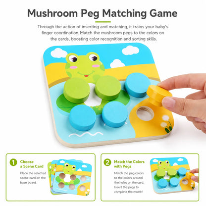 PegMatch™ l Wooden Peg Mosaic Set