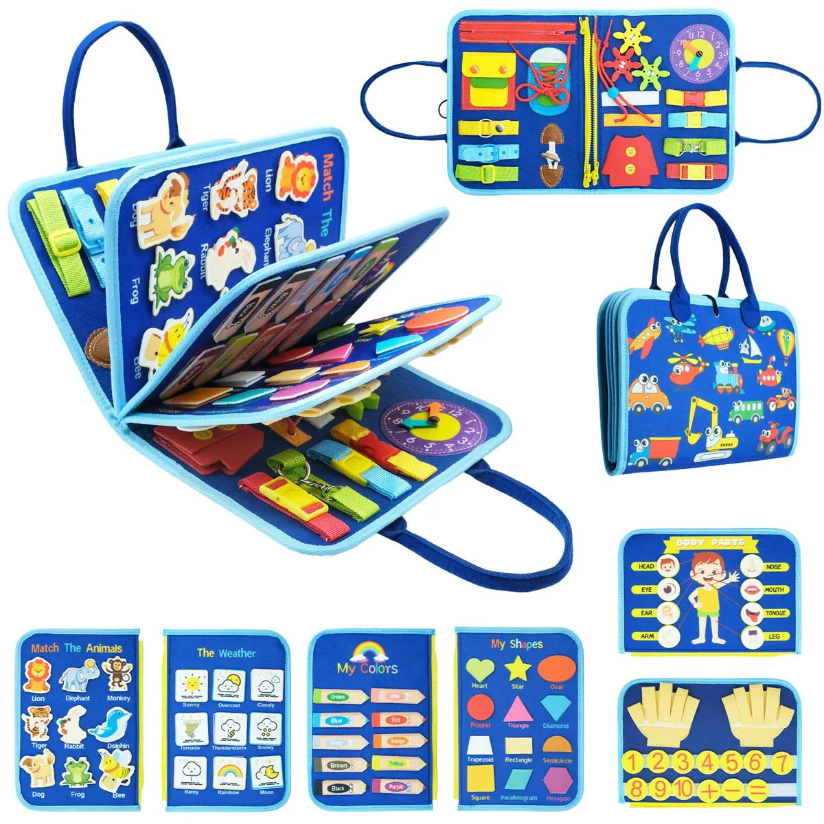 BusyBag™ l Montessori Busy Board Travel Bag