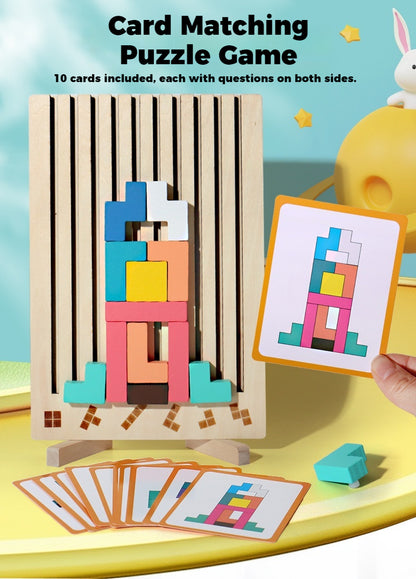 TetraSlot™ l 3D Wooden Tetris Puzzle