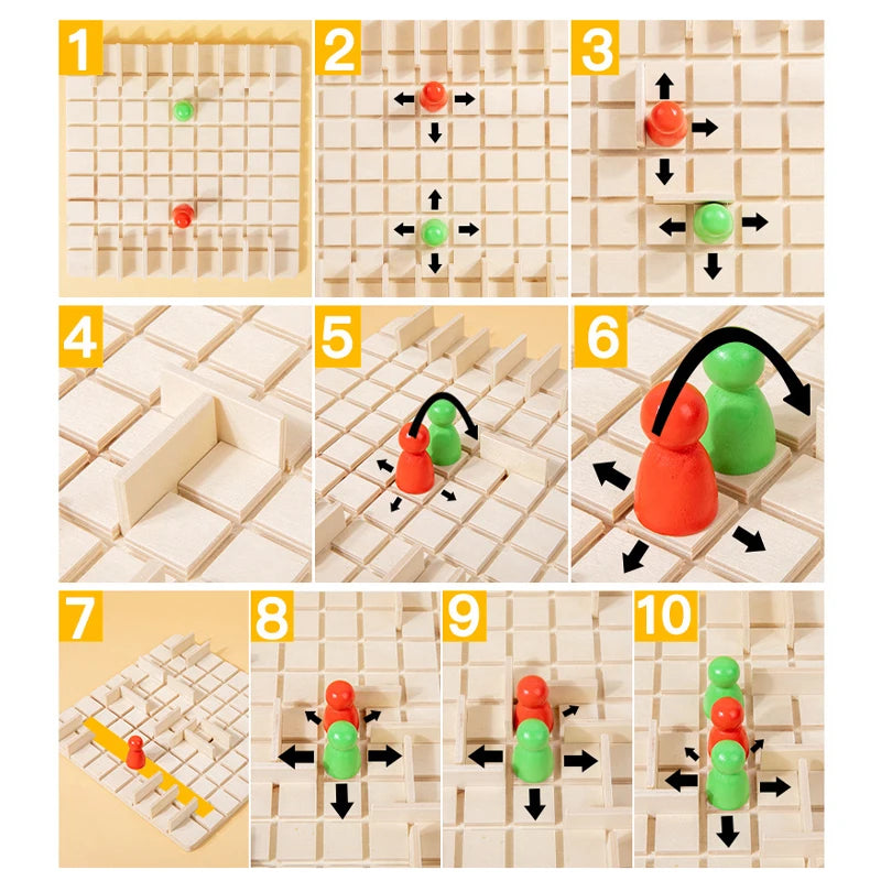 MazeWall™ l Wooden Strategy Maze Game