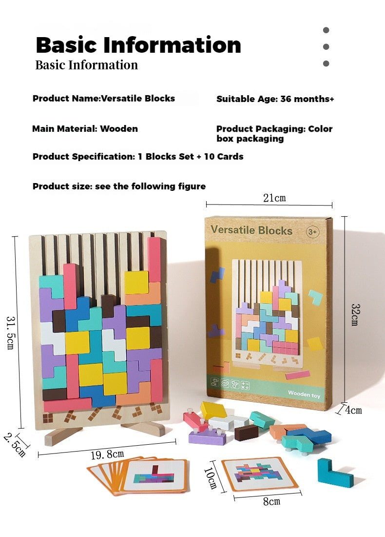 TetraSlot™ l 3D Wooden Tetris Puzzle