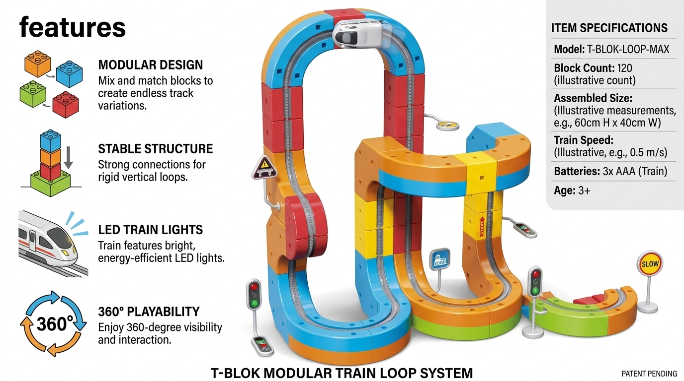 MagTrack™ l Magnetic Building Track Set